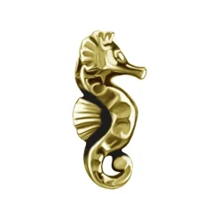 Nakrętka push in - konik morski - złota - PI-030