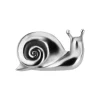Nakrętka push in - ślimak - srebrny - PI-035