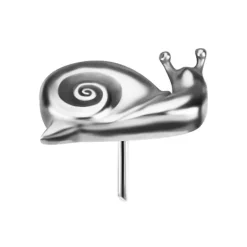 Nakrętka push in - ślimak - srebrny - PI-035