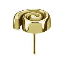 Nakrętka push in - ślimak - złota - PI-036