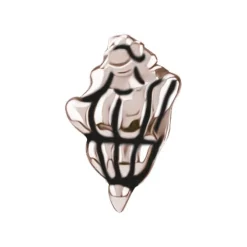 Nakrętka push in - muszelka - różowe złoto - PI-031