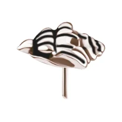 Nakrętka push in - muszelka - różowe złoto - PI-031