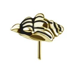 Nakrętka push in - muszelka - złota - PI-031