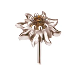 Nakrętka push in - słońce z szampańską cyrkonią - różowe złoto - PI-063