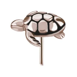 Nakrętka push in - żółw - różowe złoto - PI-033