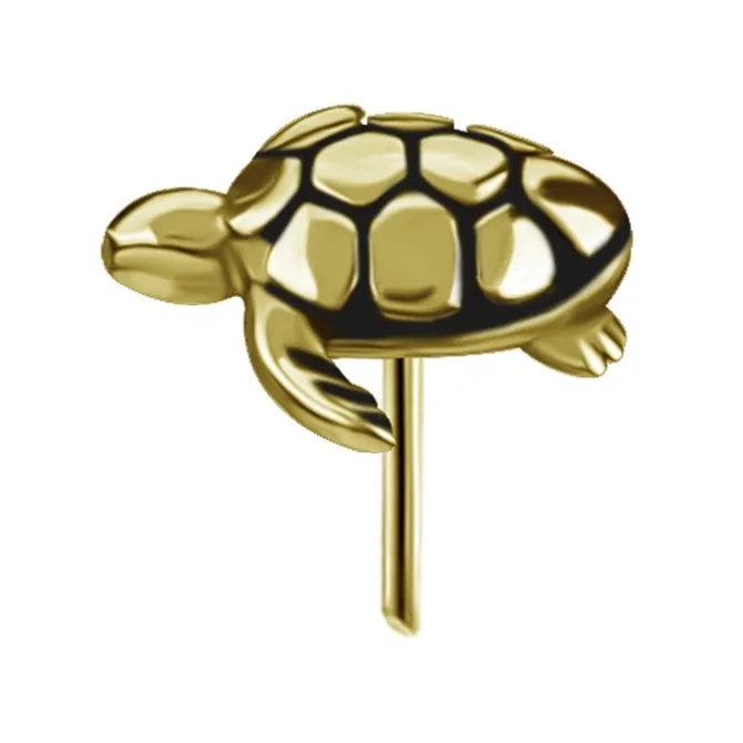 Nakrętka push in - żółw - złota - PI-033