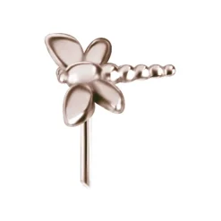 Nakrętka push in - ważka - różowe złoto - PI-034