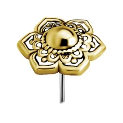 Nakrętka złoto 18K - mandala - GD18K-008