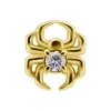 Nakrętka złoto 18K - pająk z białą cyrkonią - GD18K-016