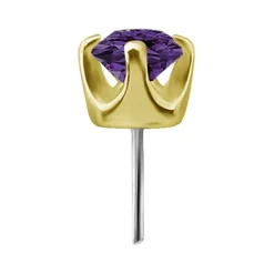 Nakrętka złoto 18K ozdobna z ametystem - GD18K-050