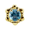 Nakrętka złoto 18K ozdobny z niebieskim Topazem - GD18K-021