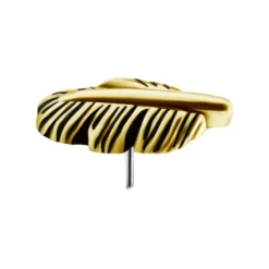 Nakrętka złoto 18K piórko - GD18K-052