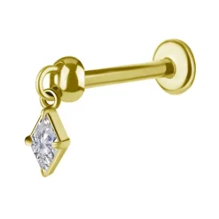 Nakrętka złoto 18K romb Lab Created Diamonds - GD18K-063