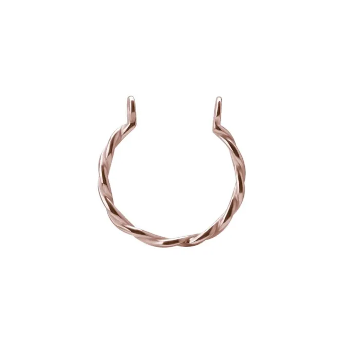 Obręcz ozdobna do sztangi - różowe złoto - D-002