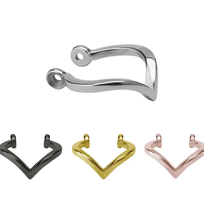 Obręcz ozdobna do sztangi - różowe złoto - D-001