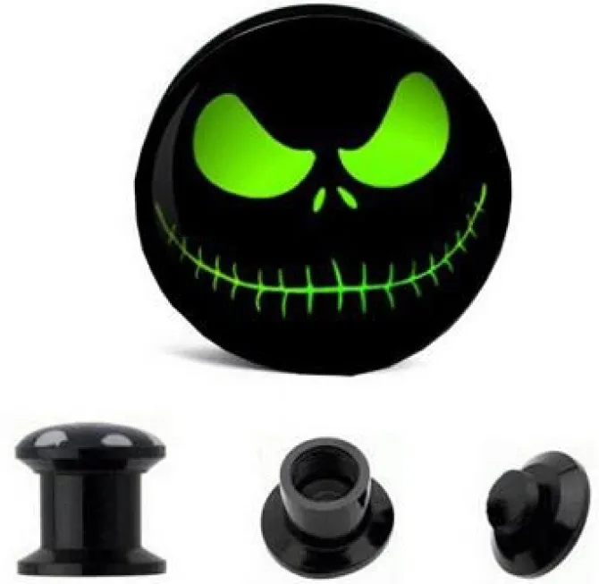 Plug akrylowy odkręcany - Jack z Miasteczka Halloween - PT-037