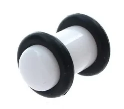 Plug akrylowy z oringiem biały - PT-006