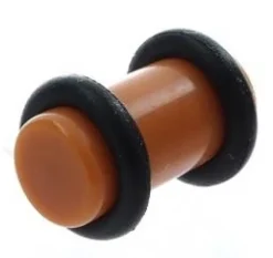 Plug akrylowy z oringiem brązowy - PT-006