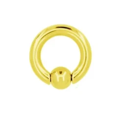 Plug ciężarek złote kółko z kulką - BCR - PT-027
