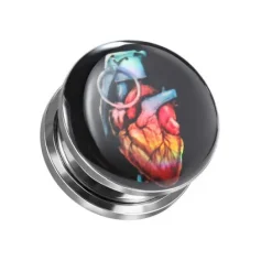 Plug ozdobny - wybuchowe serce - PT-141