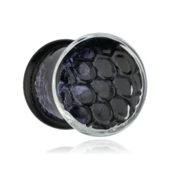 Plug szklany siodłowy fioletowy - PT-170