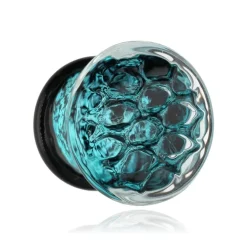 Plug szklany siodłowy niebieski - PT-170