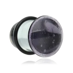 Plug szklany z o-ringiem - fioletowy - PT-061