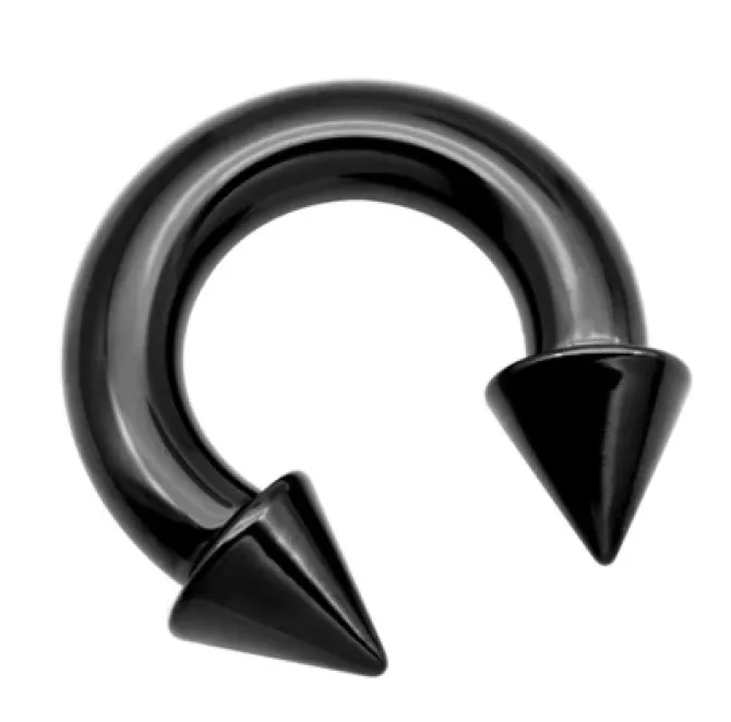 Podkowa czarna z stożkami - P-006