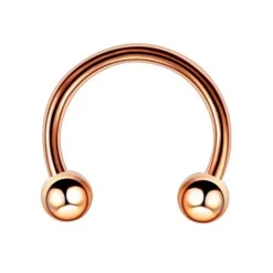 Podkowa klasyczna różowe złoto - P-001