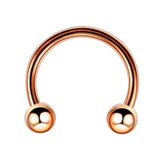 Podkowa klasyczna różowe złoto - P-001