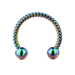 Podkowa zakręcona kolorowa - P-007