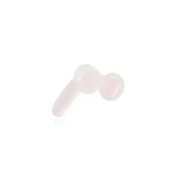 Retainer szklany - banan z o-ringiem - jasnoróżowy - RZ-008