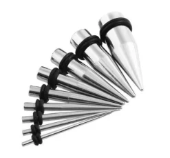 Rozpychacz TAPER - srebrny - do uszu - RT26