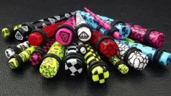 Rozpychacz taper do uszu - diamenty - czerwony - RT24