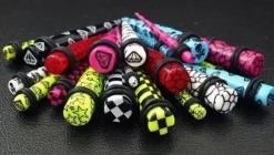 Rozpychacz taper do uszu - diamenty - niebieski - RT25