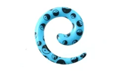 Spirala do uszu - niebieska yinyang- RS36