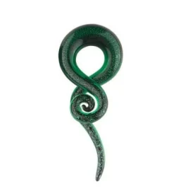 Szklana Spirala łabędź zielony - prawy - PT-103