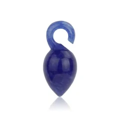 Szklany hanger, ciężarek do ucha - granatowy - PT-150