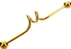 Sztanga Industrial sprężyna - złoty - IND-020