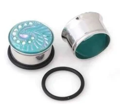 Tęczowy PLUG PAW z opalizujacymi cyrkoniami - PT-079