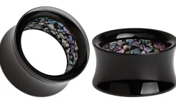 Tunel akrylowy czarny z ozdobnym środkiem - PT-040