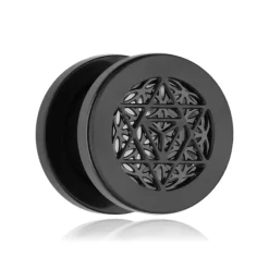 Tunel ażurowy z gwiazdą - czarny - PT-188