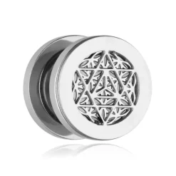 Tunel ażurowy z gwiazdą - srebrny - PT-188