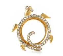 Tunel ozdobny - złoty żółw - prawy - PT-095