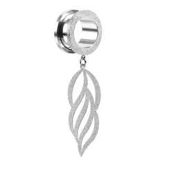 Tunel ozdobny długi szroniony srebrny - PT-070