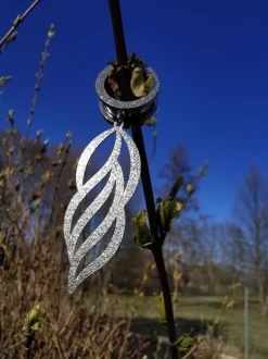 Tunel ozdobny długi szroniony srebrny - PT-070