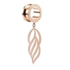 Tunel ozdobny długi szroniony różowe złoto - PT-070