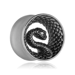 Tunel siodłowy - wąż - srebrny - PT-036