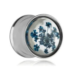 Tunel siodłowy ozdobny - niebieski kwiat - PT-026