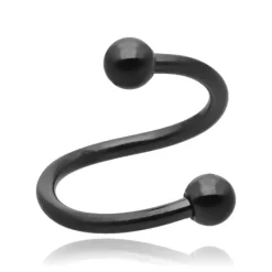 Twister / spirala z kulkami czarna - ST-002